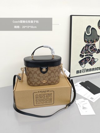 Coach Signature Beige Vanity Case Crossbody Bag view 2