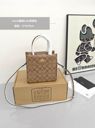 Coach Signature Beige Vanity Case Crossbody Bag view 3