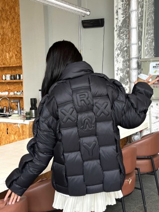 Black Puffer Down Jacket - Women's Quilted Winter Coat view 9