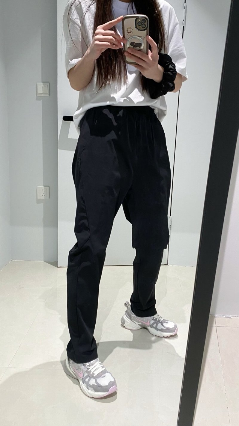 Black Straight-Leg Casual Pants view
