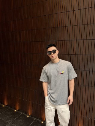 Dior Bee Embroidered Grey T-Shirt view 2