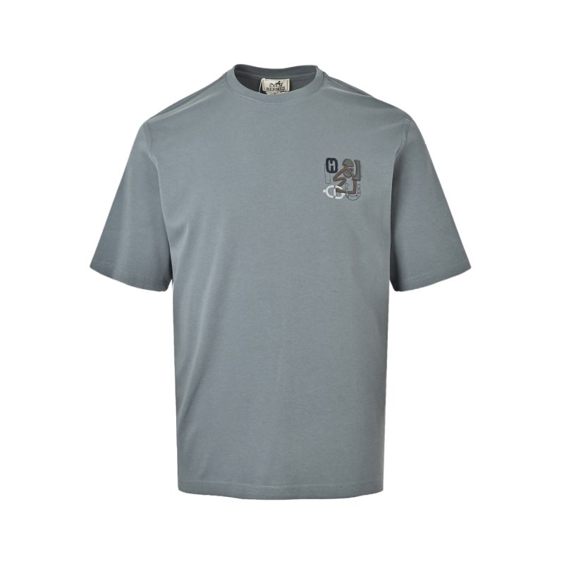 Grey Graphic Print Short Sleeve T-Shirt view