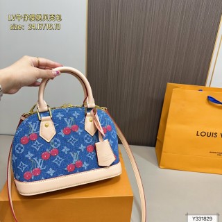 Louis Vuitton Denim Cherry Shell Dome Bag - Blue view 2