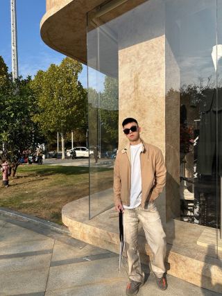 Beige Casual Overshirt Jacket view 2