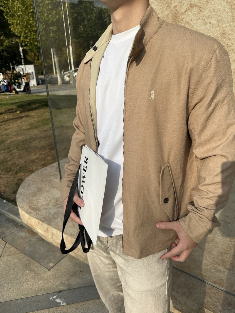 Beige Casual Overshirt Jacket view