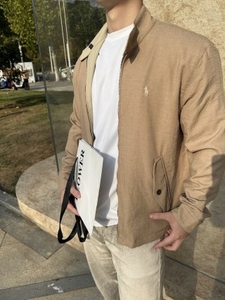 Beige Casual Overshirt Jacket view 4