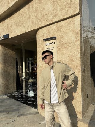 Beige Casual Overshirt Jacket view 5