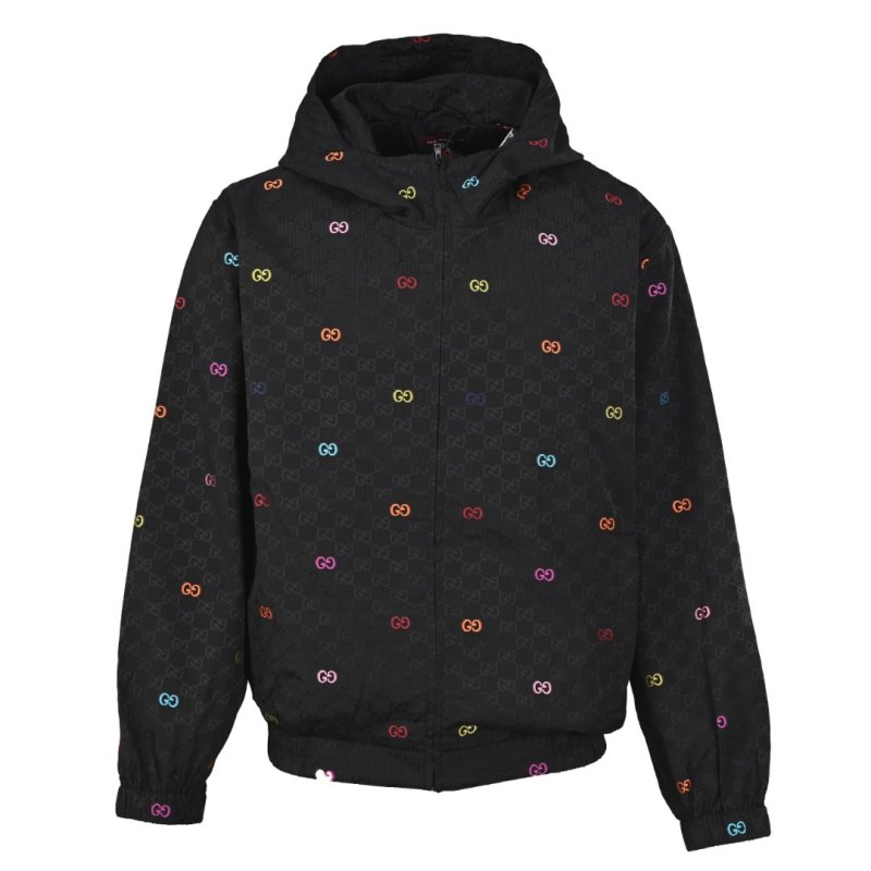 Gucci GG Monogram Black Windbreaker Jacket view