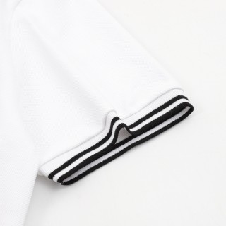 Dior Cursive Letter Embroidered Polo Shirt White view 7