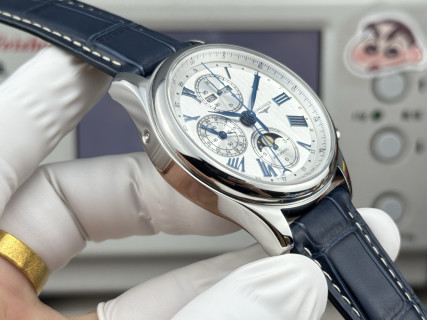 Longines Master Collection Moon Phase Chronograph 42mm Silver view 6