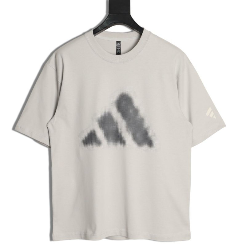 Adidas White Halftone Logo Short Sleeve T-Shirt view