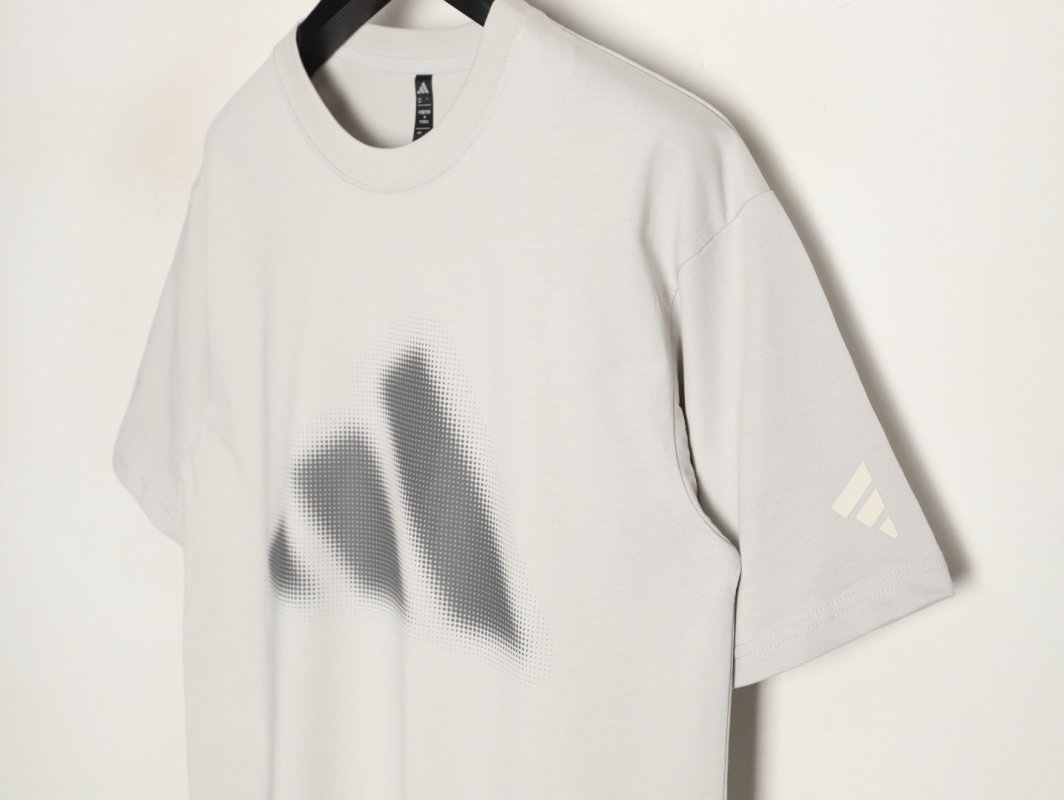 Adidas White Halftone Logo Short Sleeve T-Shirt view