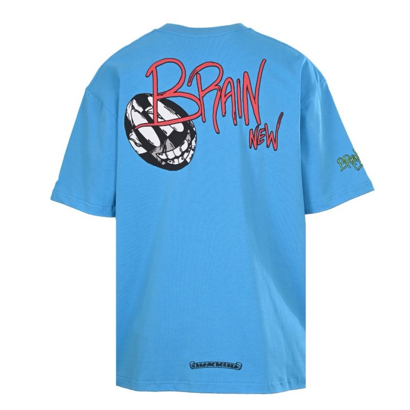Cyan Graphic Print Short Sleeve T-Shirt view