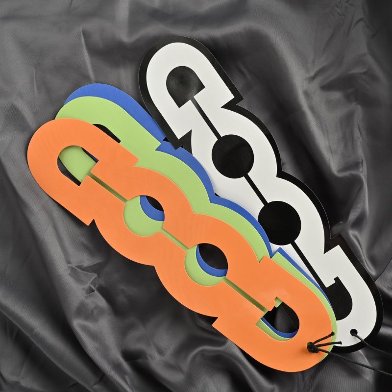 Black Embroidered Zip Hoodie with Colorful Accent Patches view