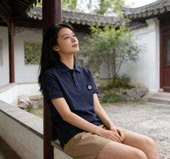 Stone Island Navy Short Sleeve Polo Shirt view 4