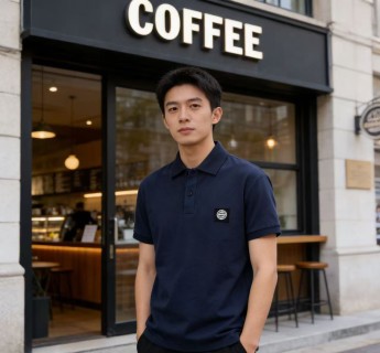 Stone Island Navy Short Sleeve Polo Shirt view 6
