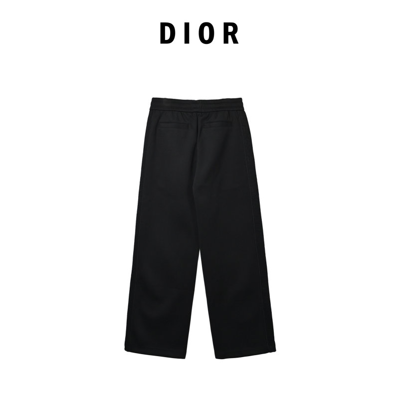 Navy Wide-Leg Trousers Premium Fit view