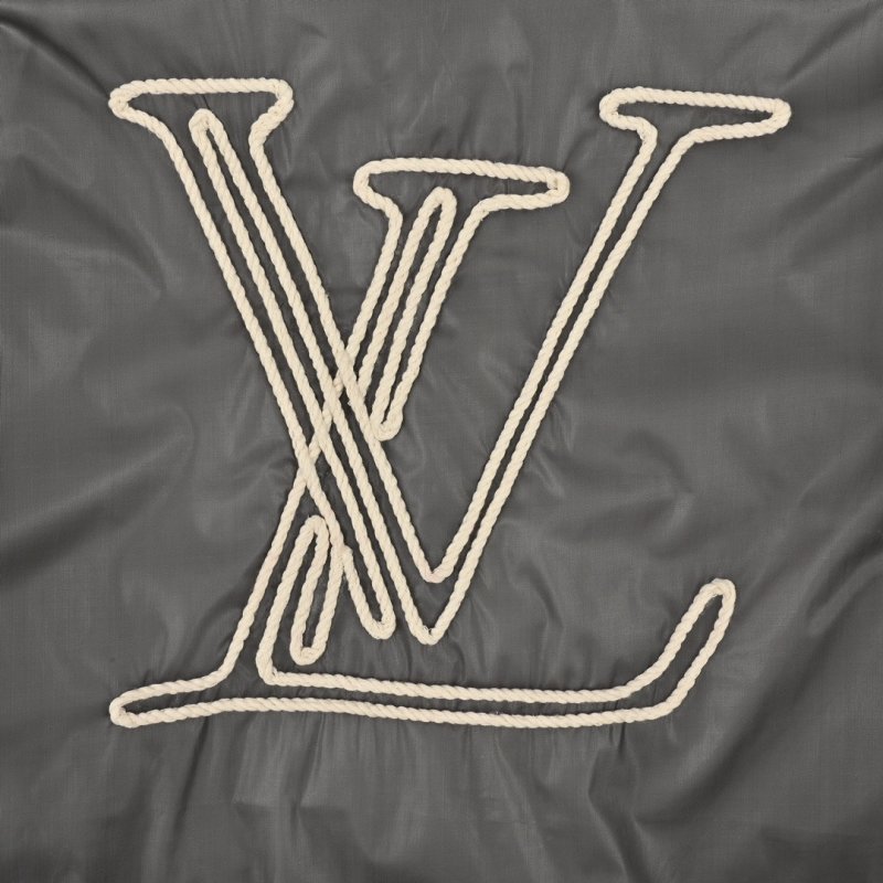 Black Nylon Windbreaker Jacket with Embroidered Logo view