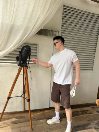 Gucci GG Monogram Brown Shorts view 4