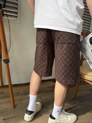 Gucci GG Monogram Brown Shorts view 6