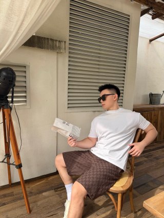 Gucci GG Monogram Brown Shorts view 8