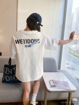 WE11DONE White Logo Print Summer T-Shirt view 3