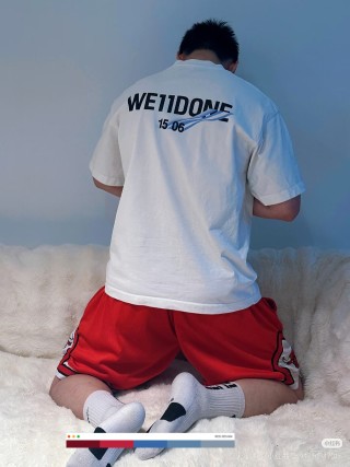 WE11DONE White Logo Print Summer T-Shirt view 6