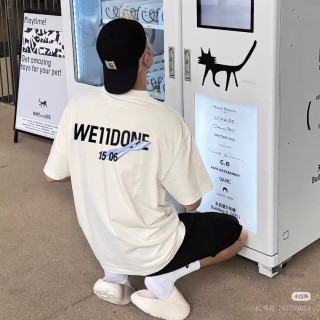WE11DONE White Logo Print Summer T-Shirt view 9