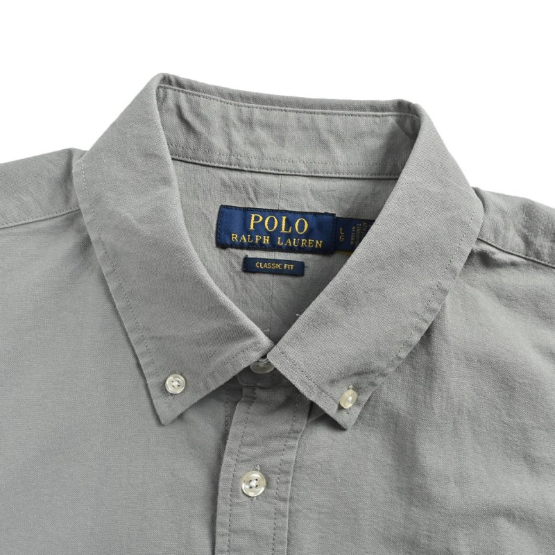 Ralph Lauren Oxford Button-Down Shirt - Light Grey view