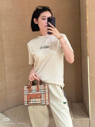 Burberry Logo Cream Short Sleeve T-Shirt view 4