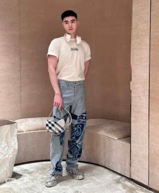 Burberry Logo Cream Short Sleeve T-Shirt view 8