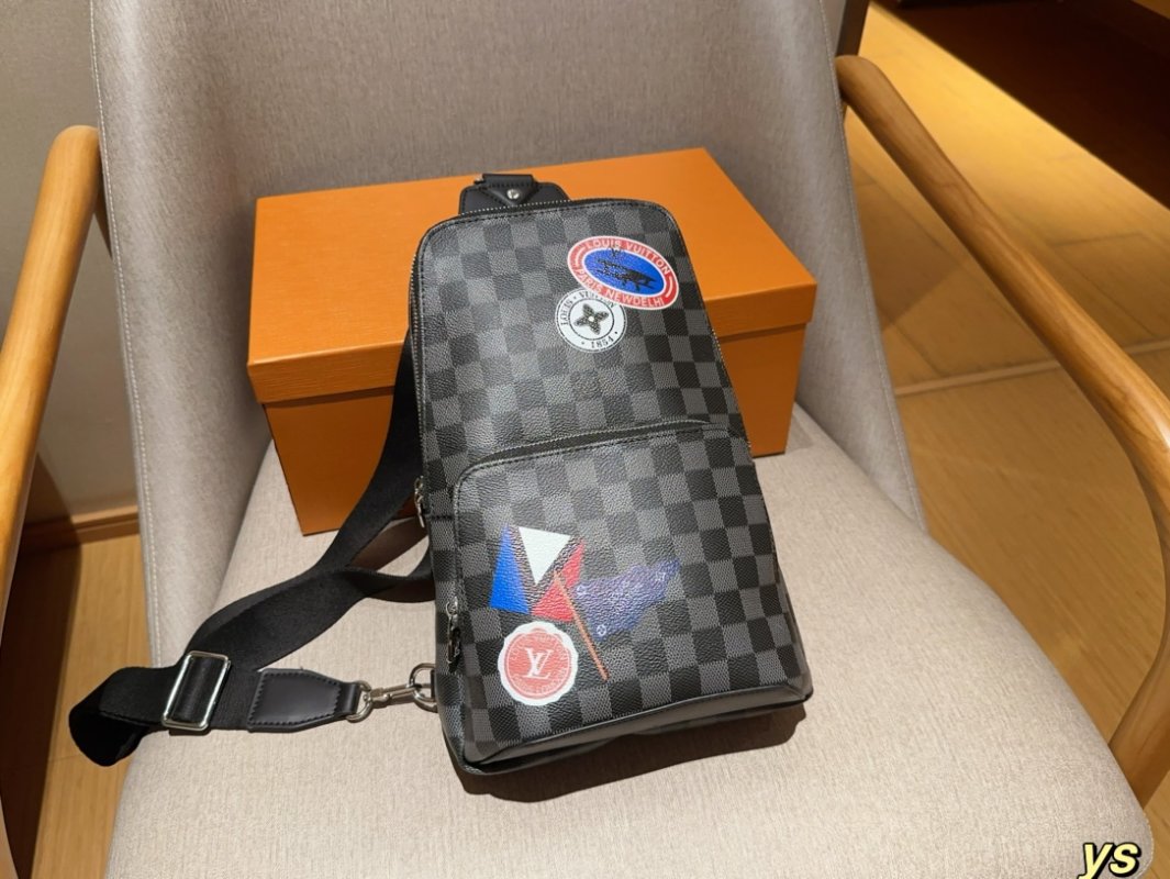 Louis Vuitton Avenue Damier Graphite Chest Bag with Badges