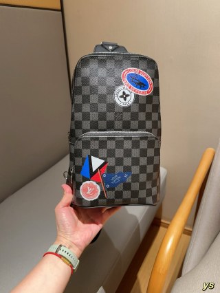 Louis Vuitton Avenue Damier Graphite Chest Bag with Badges view 6