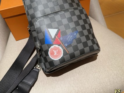 Louis Vuitton Avenue Damier Graphite Chest Bag with Badges view 7