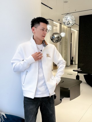 Burberry White Zip Track Jacket view 2