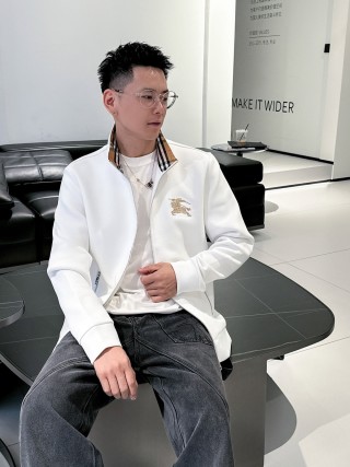 Burberry White Zip Track Jacket view 3