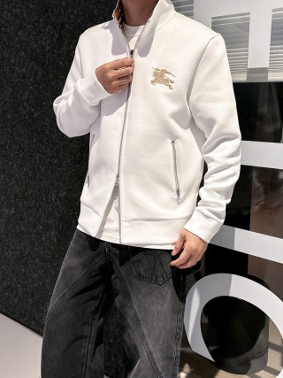Burberry White Zip Track Jacket view 8