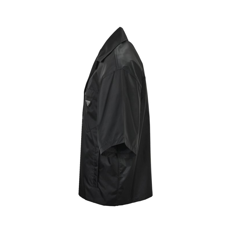 Prada Black Nylon Button-Up Shirt view