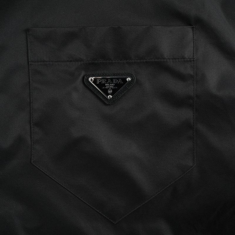 Prada Black Nylon Button-Up Shirt view
