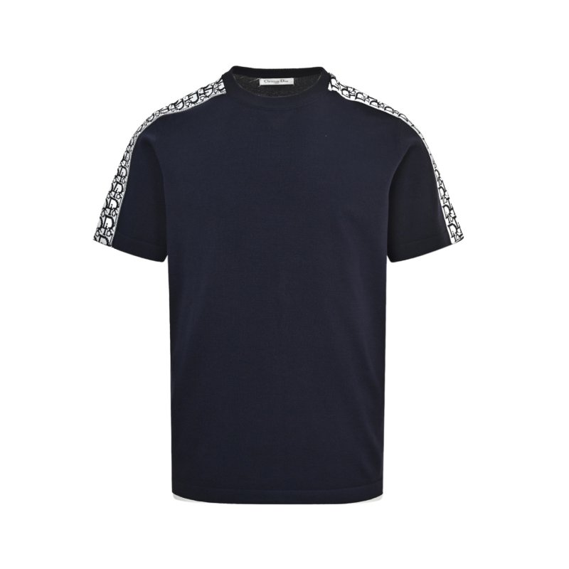 Navy Blue Monogram Sleeve T-Shirt view