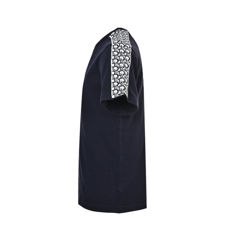 Navy Blue Monogram Sleeve T-Shirt view