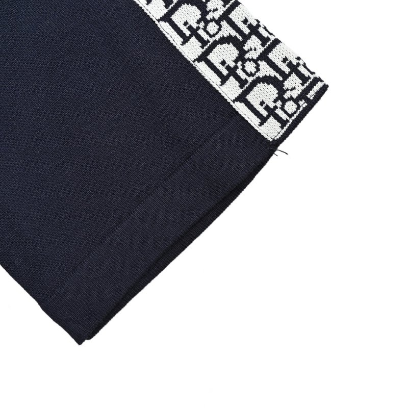 Navy Blue Monogram Sleeve T-Shirt view