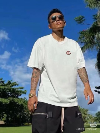 Gucci GG Logo White T-Shirt view 4