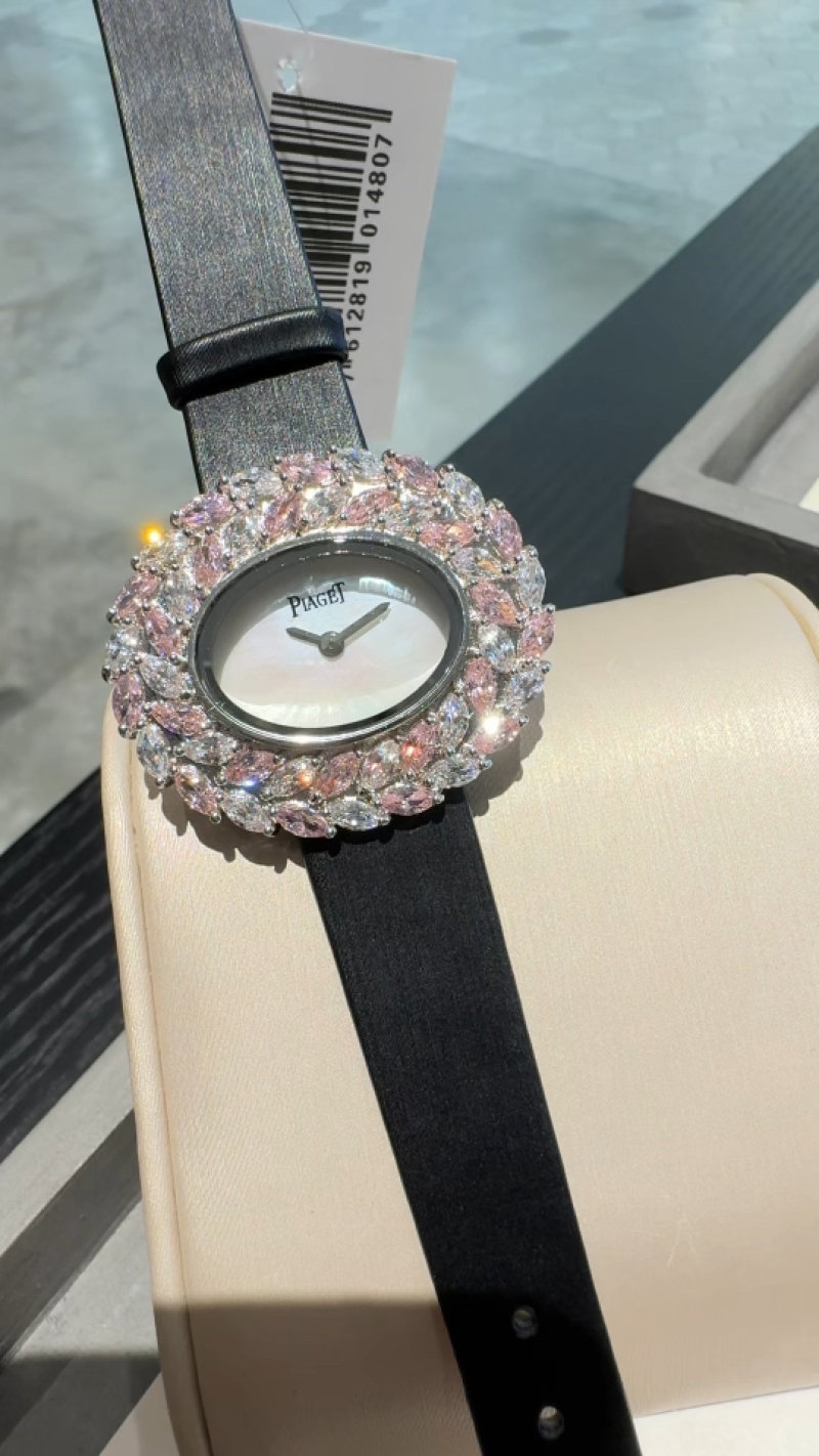 Piaget Limelight Gala Pink Crystal Oval Watch