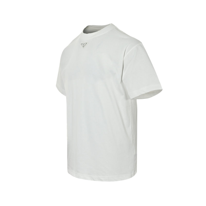 Prada Triangle Logo White T-Shirt view