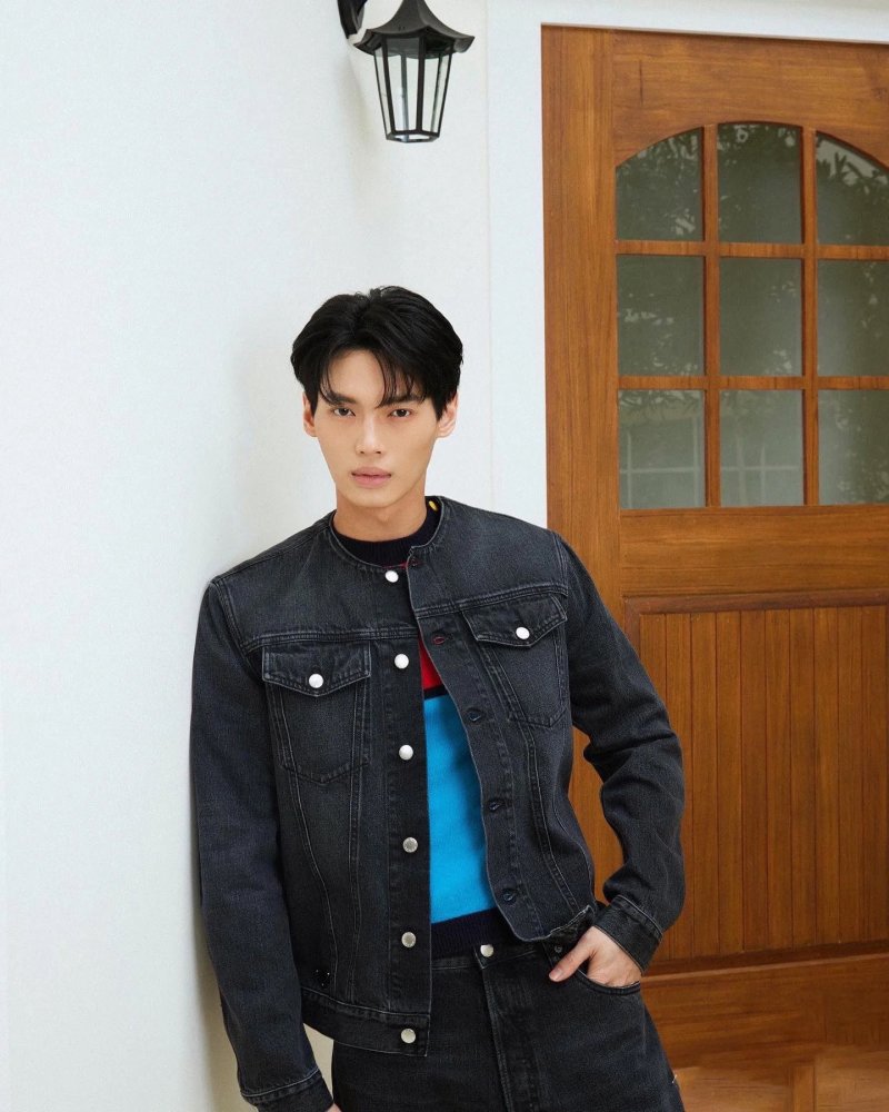 Black Denim Jacket - Classic Cropped Fit view