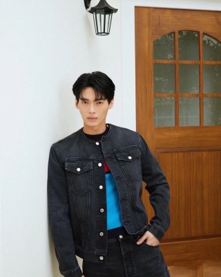 Black Denim Jacket - Classic Cropped Fit view 5