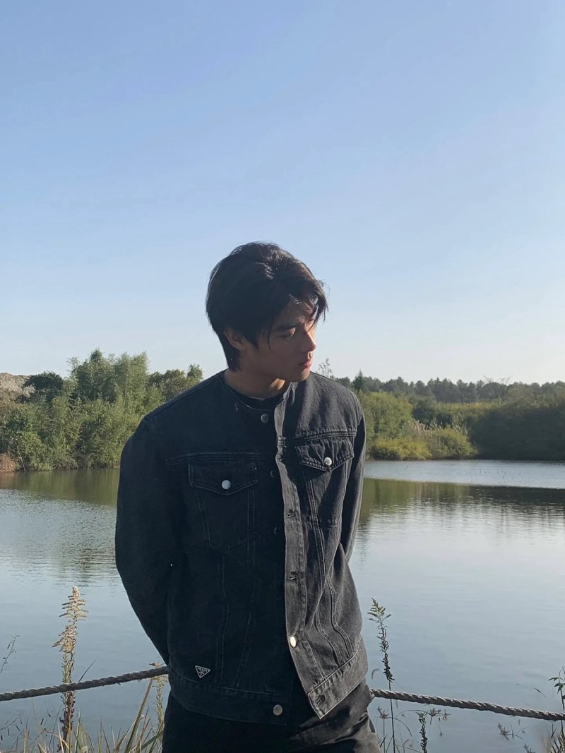 Black Denim Jacket - Classic Cropped Fit view