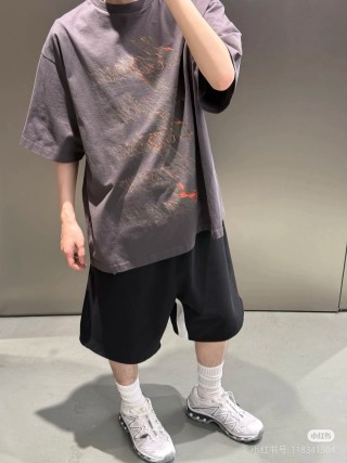 Charcoal Graphic Text Print Oversized T-Shirt view 4