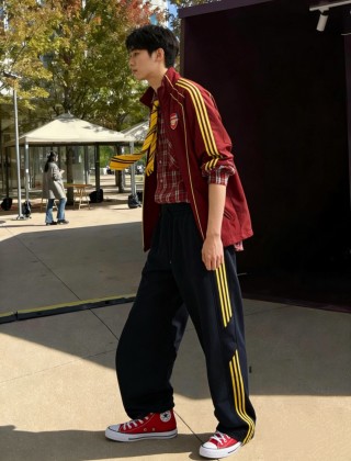 Adidas Arsenal Track Jacket Maroon Red view 4